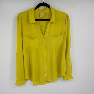 Maeve Lemon Button-Down Shirt